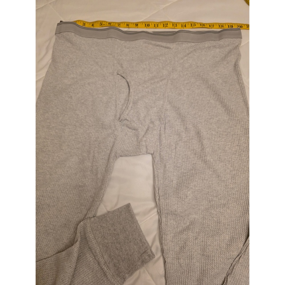 Mission Ridge Mens 2XL Gray Waffle Knit Thermal Long John Base Layer Pants - Picture 3 of 6